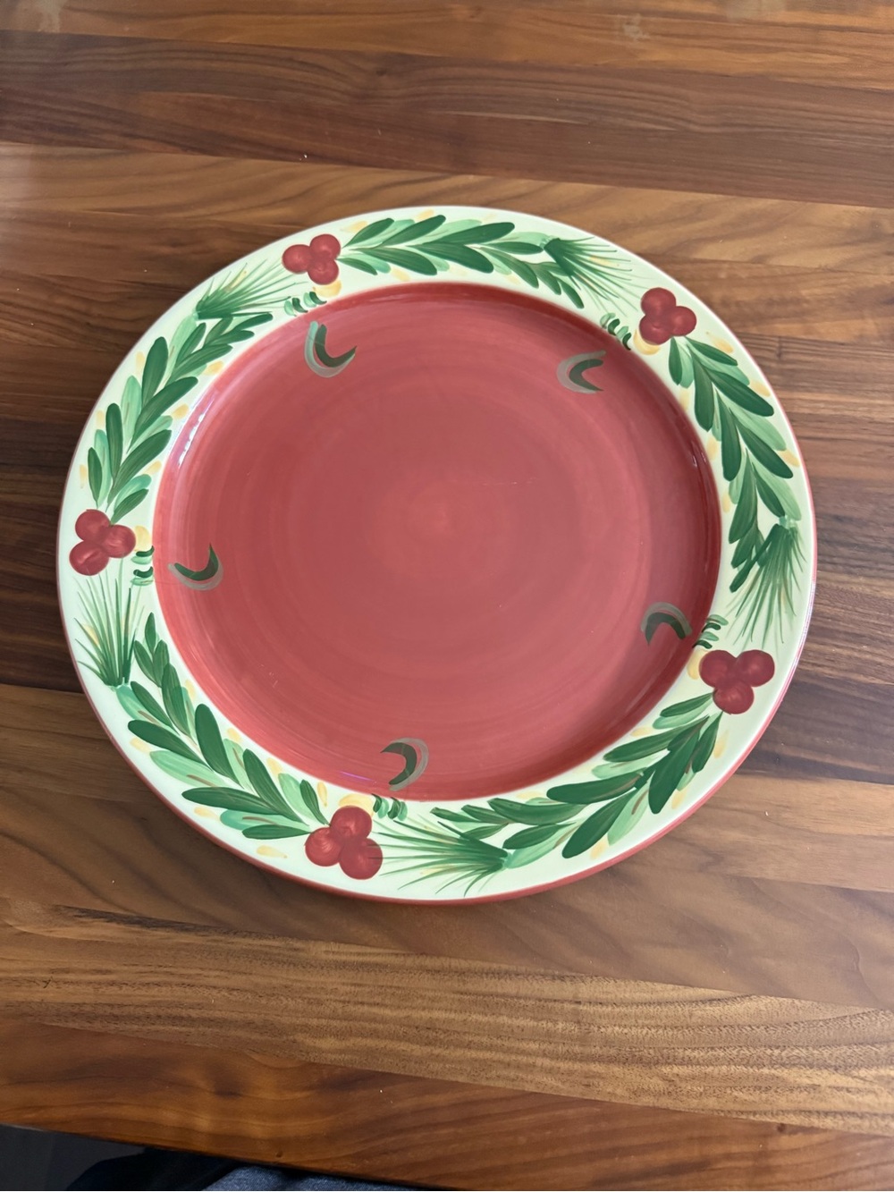 Southern Living at Home Gail Pittman Red and Green Holiday Serving Platter